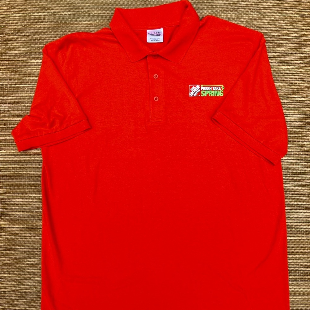 Home Depot orange polo short sleeve 2XL